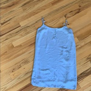 ice blue silk mini dress
